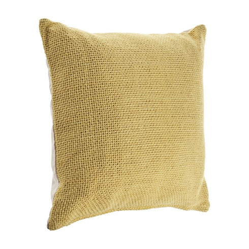 18" Cream Cotton Throw Pillow