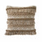 20" X 20" Beige And White Polyester Geometric Zippered Pillow
