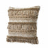 20" X 20" Beige And White Polyester Geometric Zippered Pillow