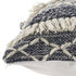 20" X 20" Navy And Ivory 100% Wool Geometric Zippered Pillow