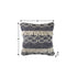 20" X 20" Navy And Ivory 100% Wool Geometric Zippered Pillow
