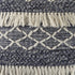 20" X 20" Navy And Ivory 100% Wool Geometric Zippered Pillow