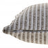 22" X 22" Beige And Cream 100% Cotton Striped Zippered Pillow