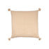 30" X 30" Beige And Cream 100% Cotton Chevron Zippered Pillow