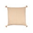 30" X 30" Beige And Cream 100% Cotton Chevron Zippered Pillow
