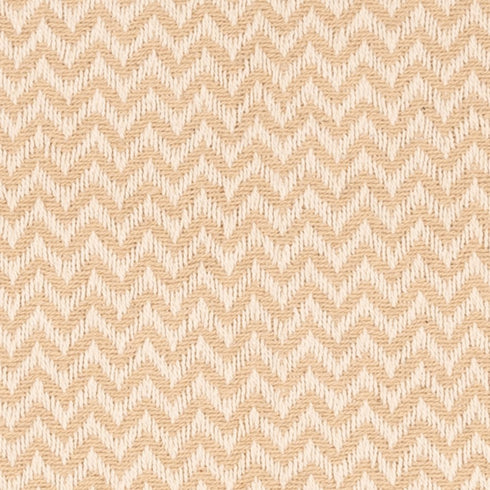 30" X 30" Beige And Cream 100% Cotton Chevron Zippered Pillow