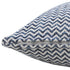 22" X 22" Navy Blue And White 100% Cotton Chevron Zippered Pillow