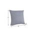 22" X 22" Navy Blue And White 100% Cotton Chevron Zippered Pillow