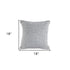 18" Gray And White Cotton Geometric Throw Pillow