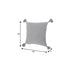 20" X 20" Light Gray 100% Cotton Zippered Pillow