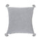 20" X 20" Light Gray 100% Cotton Zippered Pillow