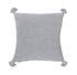 20" X 20" Light Gray 100% Cotton Zippered Pillow