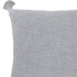 20" X 20" Light Gray 100% Cotton Zippered Pillow