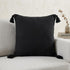 20" X 20" Jet Black 100% Cotton Zippered Pillow