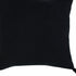 20" X 20" Jet Black 100% Cotton Zippered Pillow