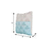 20" X 20" Bright Blue And Off-White 100% Cotton Geometric Zippered Pillow