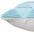 20" X 20" Bright Blue And Off-White 100% Cotton Geometric Zippered Pillow