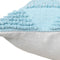 20" X 20" Bright Blue And Off-White 100% Cotton Geometric Zippered Pillow