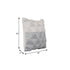 20" X 20" Heathered Gray And Off-White 100% Cotton Geometric Zippered Pillow