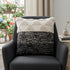 20" X 20" Black And Off-White 100% Cotton Geometric Zippered Pillow