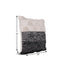 20" X 20" Black And Off-White 100% Cotton Geometric Zippered Pillow