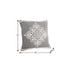 24" X 24" Light Gray And White 100% Cotton Geometric Zippered Pillow