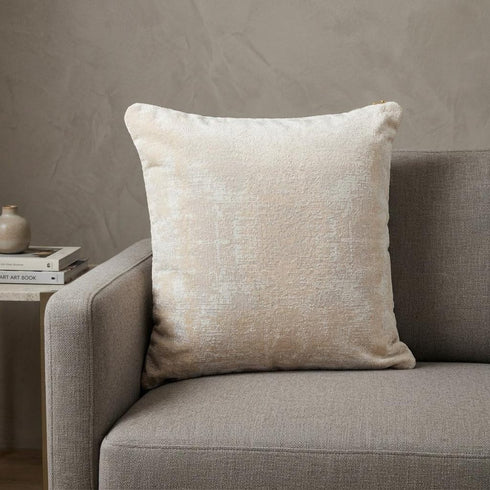 20" X 20" Gray And Beige Polyester Abstract Zippered Pillow