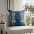 20" X 20" Blue And Ivory Polyester Abstract Zippered Pillow