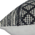 20" X 20" Gray And Black 100% Cotton Geometric Zippered Pillow