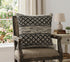20" X 20" Gray And Black 100% Cotton Geometric Zippered Pillow