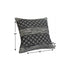 20" X 20" Gray And Black 100% Cotton Geometric Zippered Pillow
