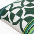 20" Green and White Cotton Throw Pillow