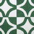 20" Green and White Cotton Throw Pillow