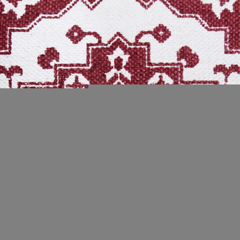 20" Red and White Throw Pillow