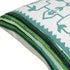 20" X 20" Green White And Blue 100% Cotton Geometric Zippered Pillow