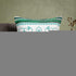 20" X 20" Green White And Blue 100% Cotton Geometric Zippered Pillow
