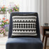 20" Black and White Geometric Cotton Throw Pillow