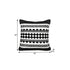 20" Black and White Geometric Cotton Throw Pillow