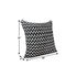 20" X 20" Black And White Polyester Chevron Zippered Pillow