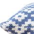 20" X 20" Blue And White 100% Cotton Geometric Zippered Pillow