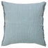 20" Light Blue Cotton Throw Pillow with Fringe