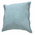 20" Light Blue Cotton Throw Pillow with Fringe