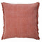 20" Dusty Rose Cotton Throw Pillow with Fringe