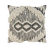 20" Black and Ivory Throw Pillow