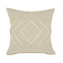 20" X 20" Birch And White 100% Cotton Geometric Zippered Pillow