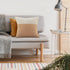 18" Orange and Off White Throw Pillow