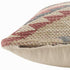 18" X 18" Blue Cream And Red 100% Cotton Geometric Zippered Pillow