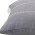 20" X 20" Slate Gray Linen Striped Zippered Pillow