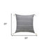 20" X 20" Slate Gray Linen Striped Zippered Pillow
