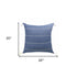 20" X 20" Navy Linen Striped Zippered Pillow